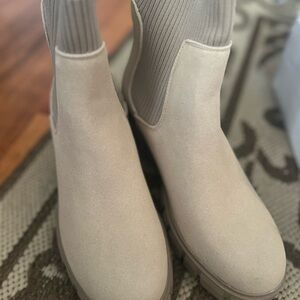 Beige Ankle Boots